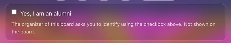 Contributor question checkbox settings, second panel